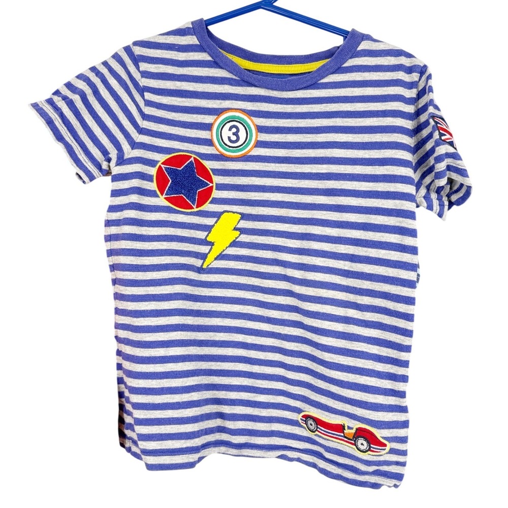 Mini Boden Boy Shirt Bundle Pirate Ship Striped Polo T-Shirts Size 5-6Y APplique - Picture 4 of 10